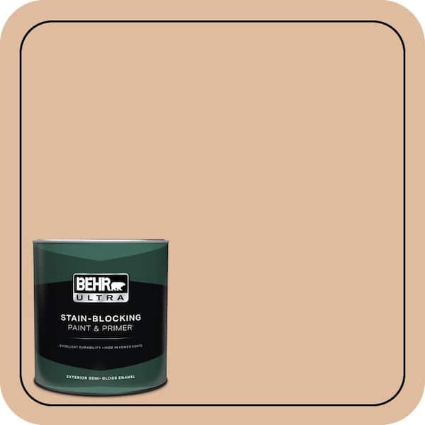 BEHR ULTRA 1 qt. Home Decorators Collection #HDC-CT-04 Chic Peach Semi-Gloss Enamel Exterior Paint & Primer
