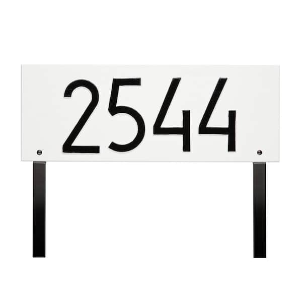 Mid-Century Modern Rectangle Plaque, Standard Lawn 1-line