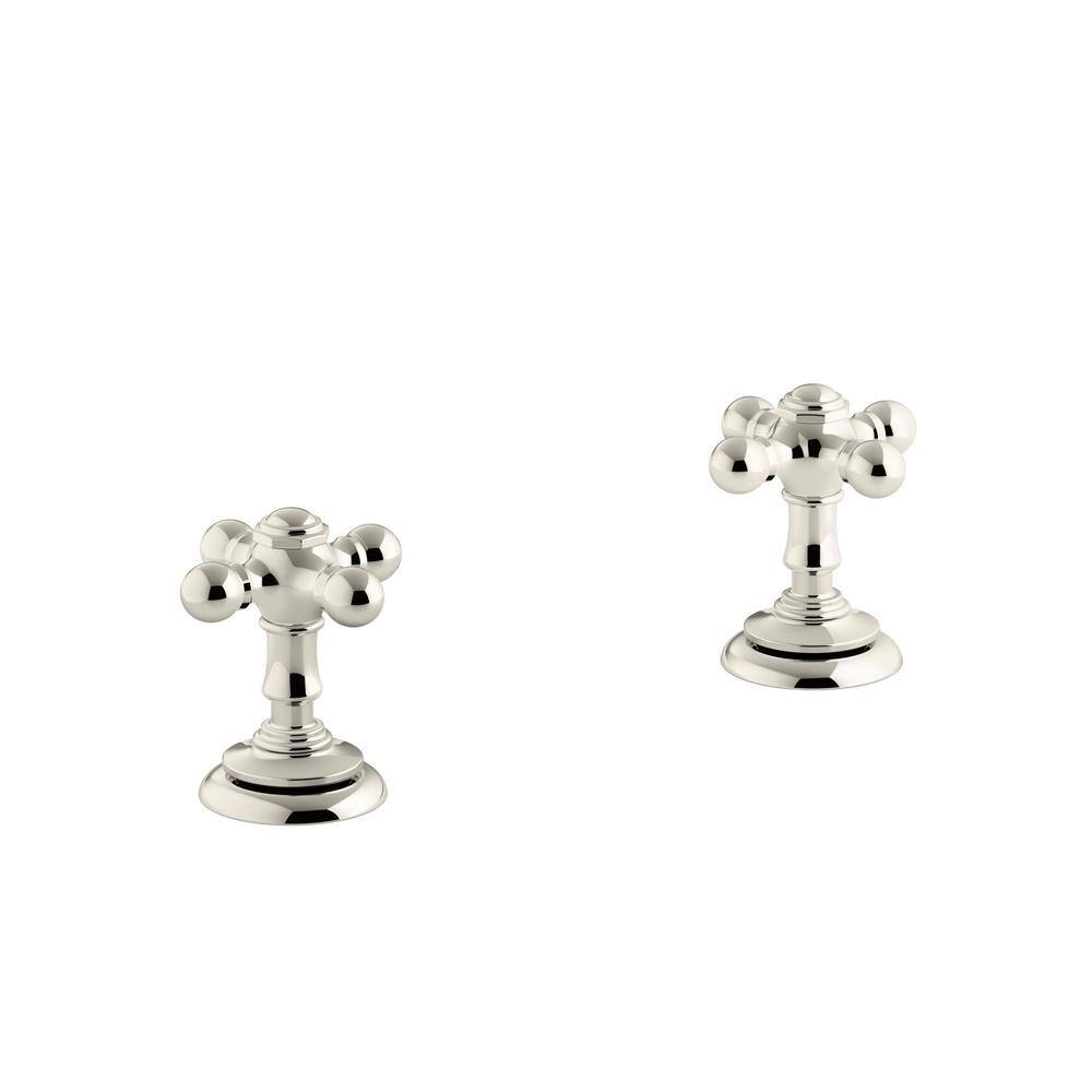 KOHLER Artifacts Bathroom Sink Cross Handles in Vibrant Polished Nickel ...