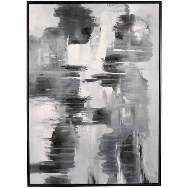 Litton Lane 1- Panel Abstract Shadow Movement Framed Wall Art with ...