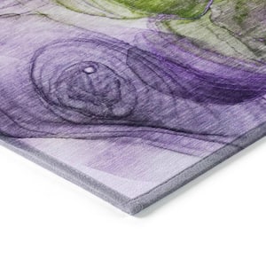 Chantille ACN513 Purple 3 ft. x 5 ft. Machine Washable Indoor/Outdoor Geometric Area Rug