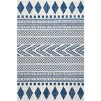 Shaina Tribal Blue 10 ft. x 14 ft. Area Rug