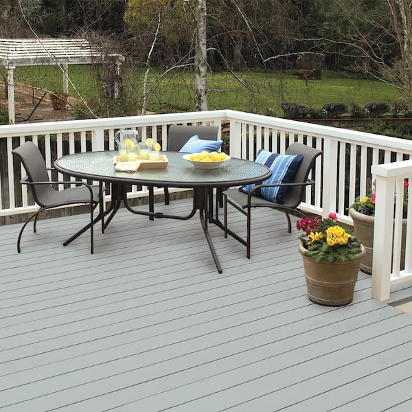 1 qt. #730E-3 River Rock Solid Color Waterproofing Exterior Wood Stain and Sealer