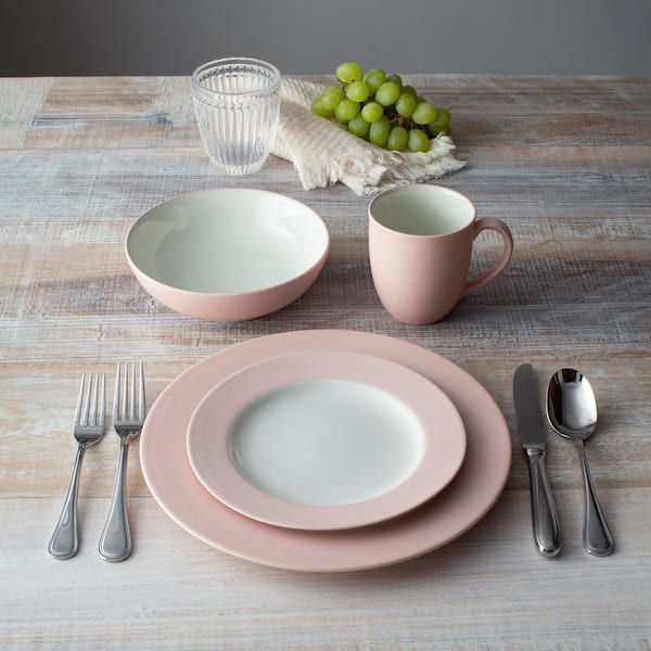 Noritake Colorwave Pink 8.25 in. (Pink) Stoneware Rim Salad Plates