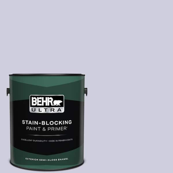 BEHR ULTRA 1 gal. #640C-2 Lavender Sparkle Semi-Gloss Enamel Exterior Paint & Primer