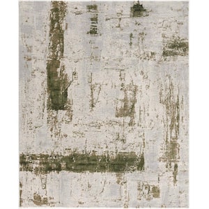 Vogue Green 2 ft. 3 in. x 10 ft. Modern Abstract Runner Area Rug