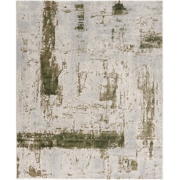 Rug Branch Vogue Green (7 ft. x 10 ft.) - 6 ft. 6 in. x 9 ft. 6 in. Modern Abstract Area Rug