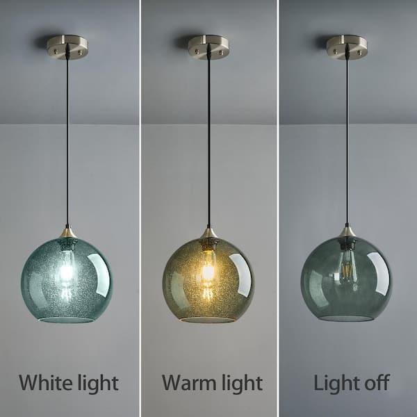 ZHLWIN Home Lighting ‎60-Watts 1 Light 9.84 in. Grey Green Glass