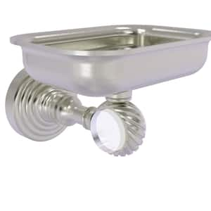 Pacific Grove Wall Mounted Soap Dish Holder with Twisted Accents in Satin Nickel