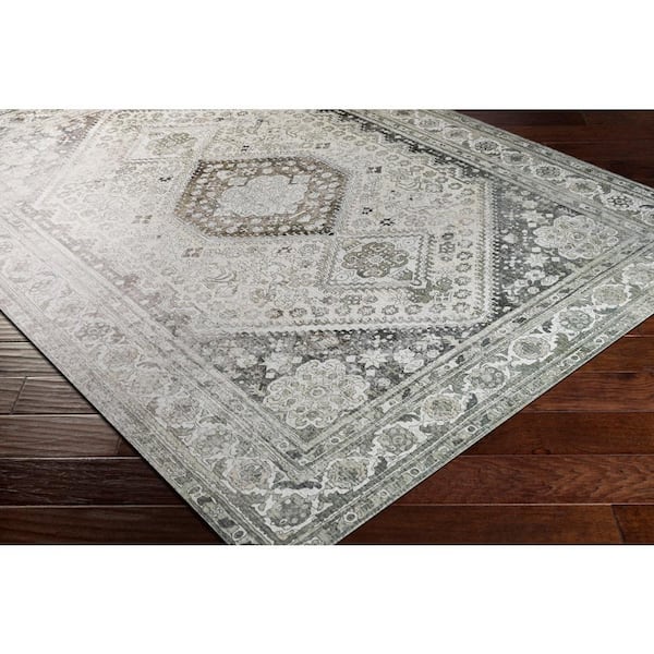 Denna Gray 2 ft. x 4 ft. Indoor Area Rug