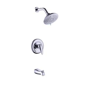 Single-Handle 3-Spray Tub and Shower Faucet in Chrome (Valve Included)