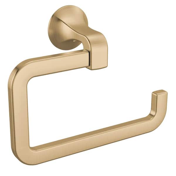 Lineax Gold Wall Mounted Towel Ring in Champagne Bronze