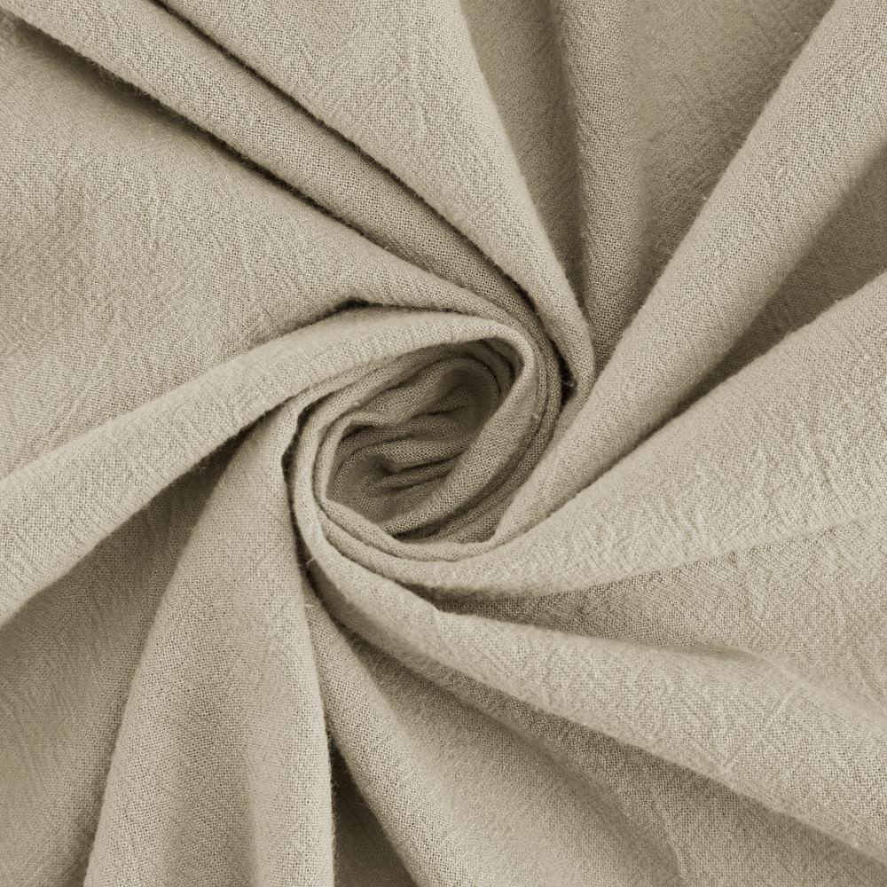 Oatmeal Cotton Twist Tab Light-Filtering Curtain Panel