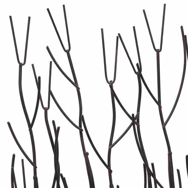 luxenhome black metal field of trees wall decor