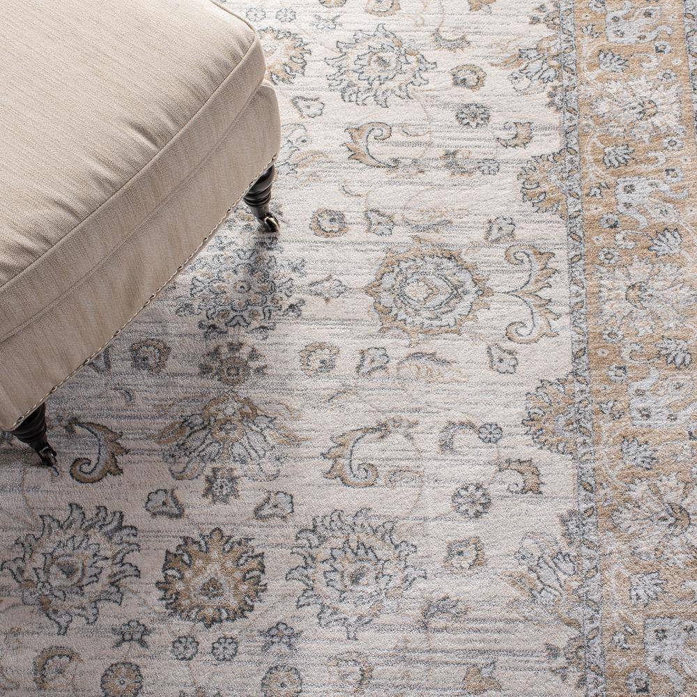 Isabella 8' x 10' Cream Beige Synthetic Area Rug