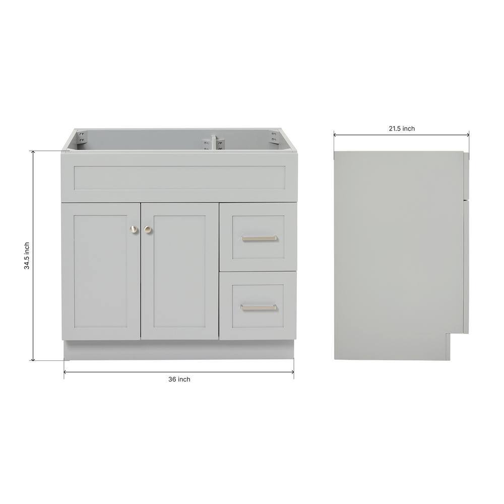 Hamlet 36" Gray Freestanding Single Vanity Cabinet
