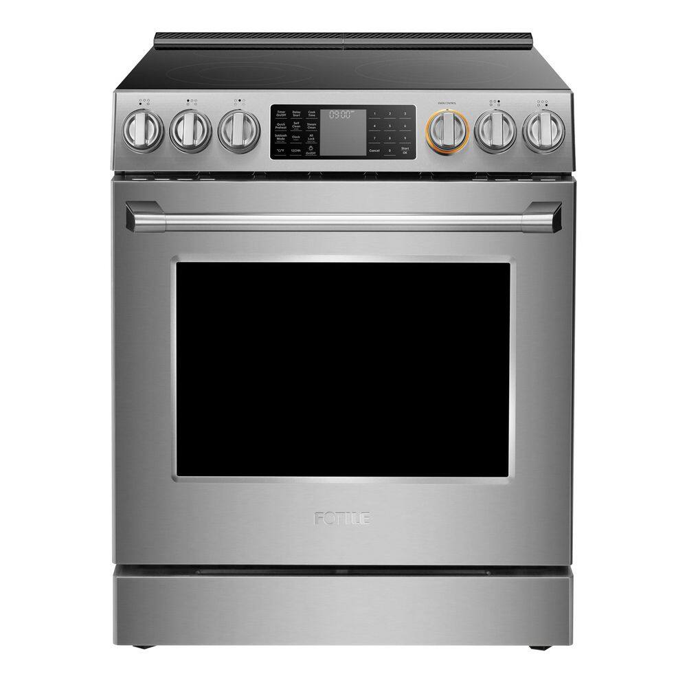 FOTILE 30 in. 5 Burner Element Slide-In Single Oven Electric Range in ...
