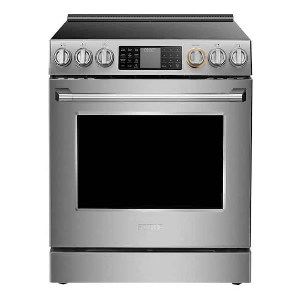 FOTILE 30 in. 5 Burner Element Slide-In Single Oven Electric Range in Stainless Steel with Convection Bake and Air Fry