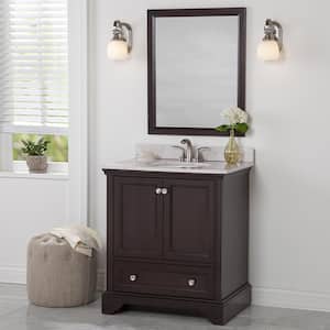 Stratfield 30 in. W x 22 in. D x 34 in. H Bath Vanity Cabinet without Top in Chocolate