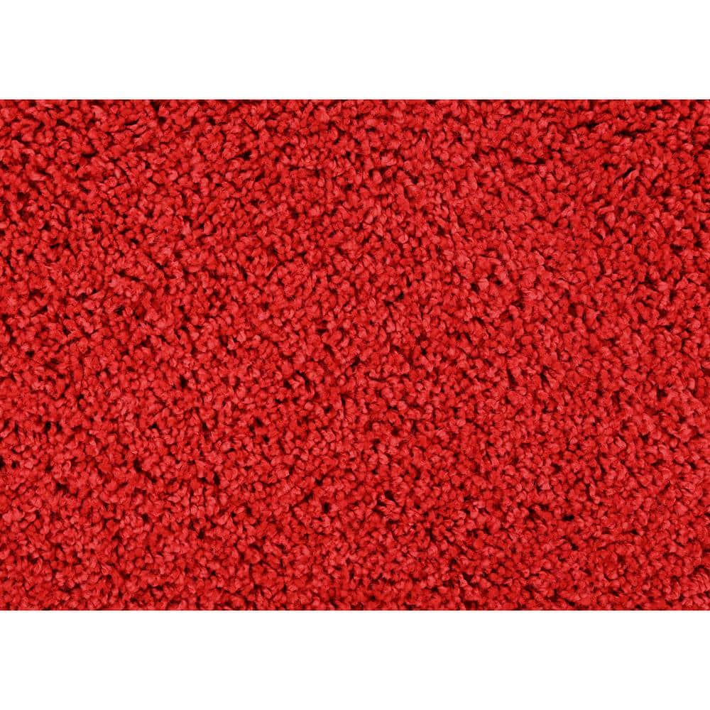 Rust Hand-Tufted Synthetic Shag Area Rug 3' x 5'