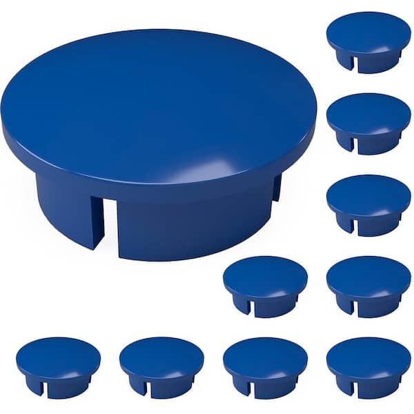 Formufit 1/2 in. Furniture Grade PVC Internal Dome Cap in Blue (10-Pack)