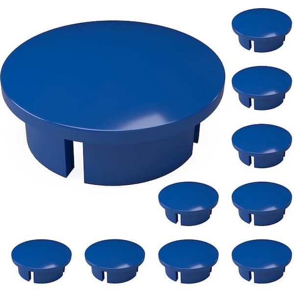 Furniture Grade FORMUFIT F114IDC-BL-10 PVC Internal Domed End Cap Blue 1-1/4 Size Pack of 10 