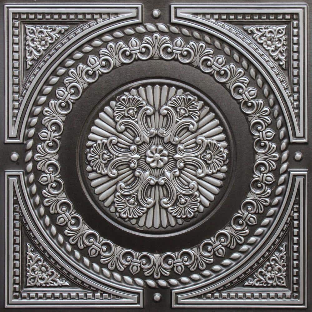 Falkirk Perth Antique Silver 2 ft. x 2 ft. Decorative Rustic Glue Up or Lay In Ceiling Tile (200 sq. ft./case) price history on PriceWatchPro