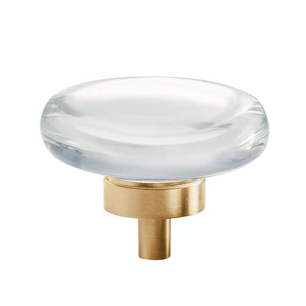 Glacio 1-3/4 in. (44mm) Modern Clear/Champagne Bronze Round Cabinet Knob