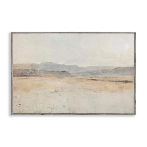 Stupell Industries Minimal Desert Horizon by LSR Design Studio Gray Framed Nature Giclee Art Print 16 in. x 24 in.