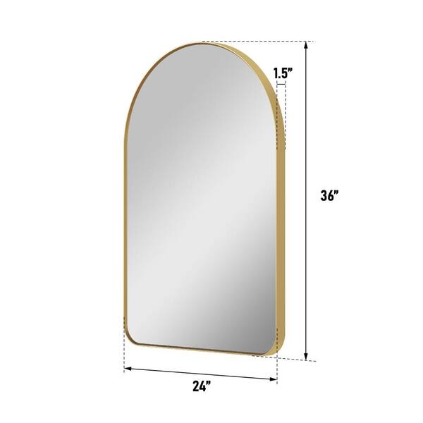 WELLFOR Bella 24 in. W x 36 in H Arch Anodized Aluminum WELLFOR Bella 24 in. W x 36 in H Arch Anodized Aluminum