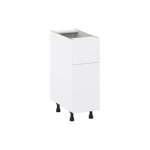 Fairhope Bright White Slab Assembled Base Kitchen Cabinet with 10 in. Drawer (12 in. W X 34.5 in. H X 24 in. D)