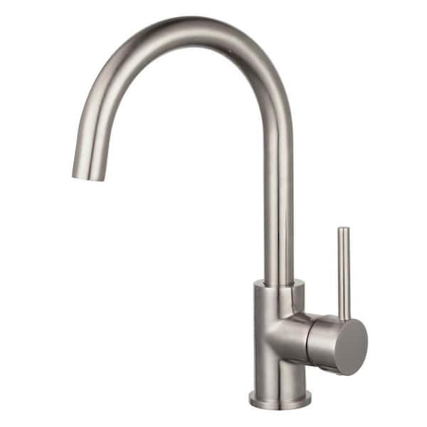 Kingston Brass Concord Single Hole Single-Handle Vessel Bathroom Faucet in Brushed Nickel