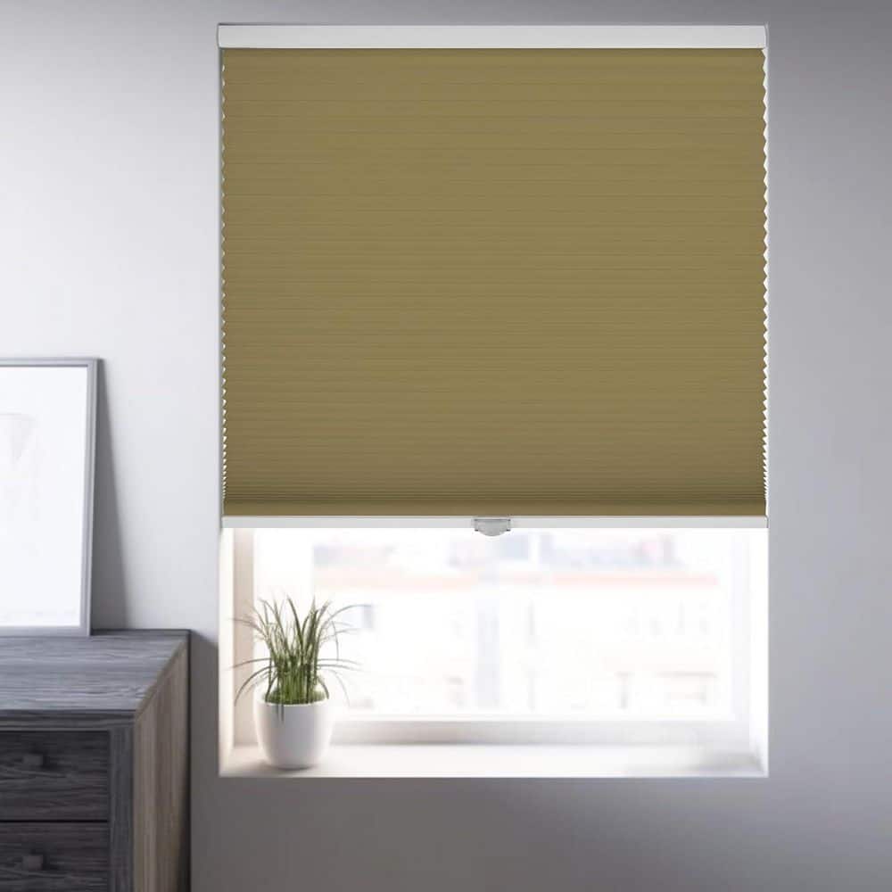 Cut-to-Width Khaki Cordless Blackout Privacy Polyester Cellular Shades 53.75 in. W x 48 in. L price history on PriceWatchPro