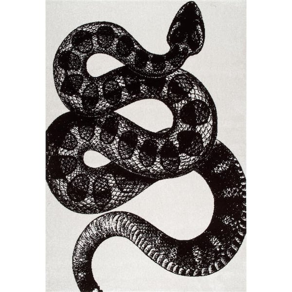 nuLOOM Thomas Paul Serpent Black & White 7 ft. x 9 ft. Area Rug