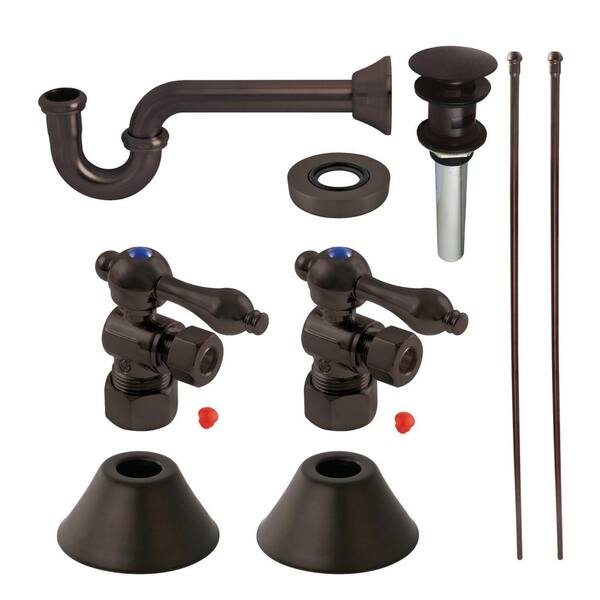Kingston Brass Gourmet Scape Traditional Plumbing Supply Kit Combo 1-1/2 in. Brass with P- Trap in Oil Rubbed Bronze