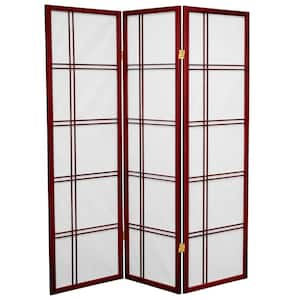 5 ft. Rosewood 3-Panel Room Divider