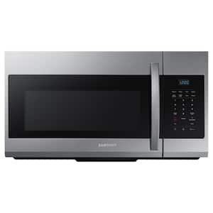 LG 1.8 in. in EasyClean Steel ft. The Microwave MVEM1825F 30 Over Home with 1000-Watt - Depot the W Smart cu. Oven PrintProof Range Stainless