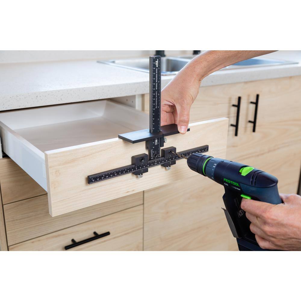 Precision Black Aluminum Cabinet Hardware Jig