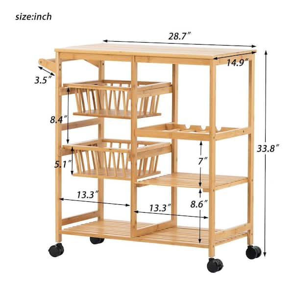 BTMWAY 3 Tier Adjustable Storage Shelf, Metal Kitchen Storage Rack