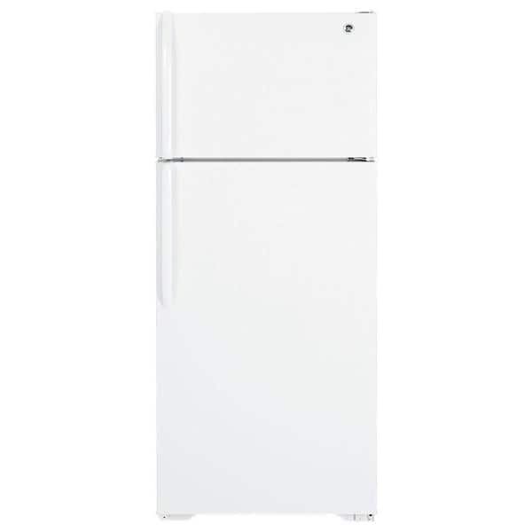 GE 28 in. W 18.1 cu. ft. Top Freezer Refrigerator in White