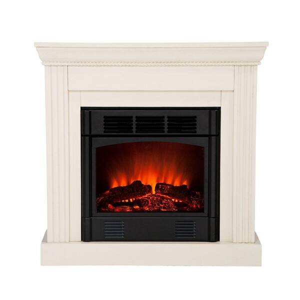 Southern Enterprises Wexford Petite 30 in. Convertible Electric Fireplace in Ivory-DISCONTINUED