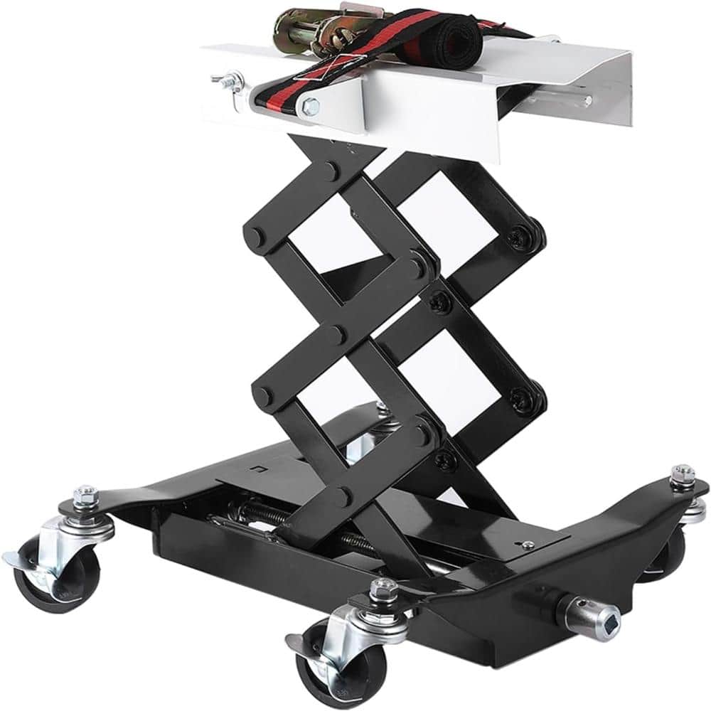 "Transmission Jack 450 LBS Capacity, Low Profile Lift with 2M Safety Straps & 4 Brake Wheels, 7""-23"" Lifting Range" price history on PriceWatchPro