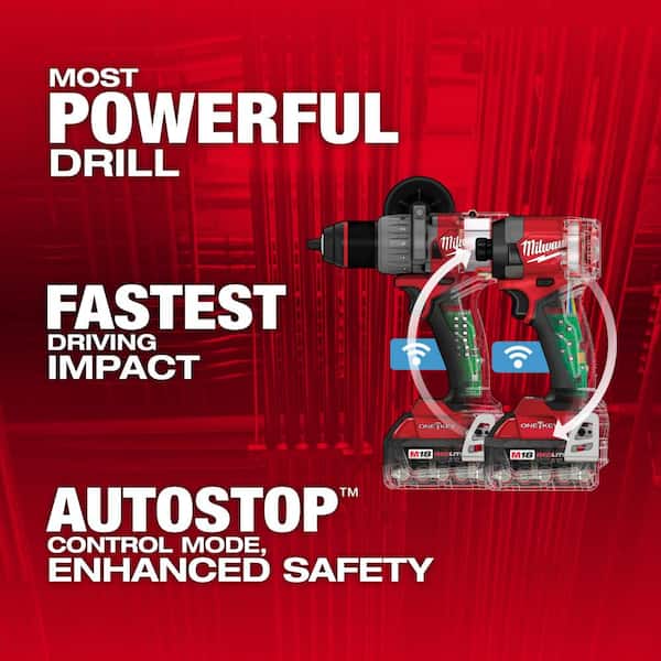 M18 FUEL ONE-KEY 18-Volt Lithium-Ion Brushless Cordless Hammer Drill/Impact Driver Combo Kit with M18 FUEL Hackzall
