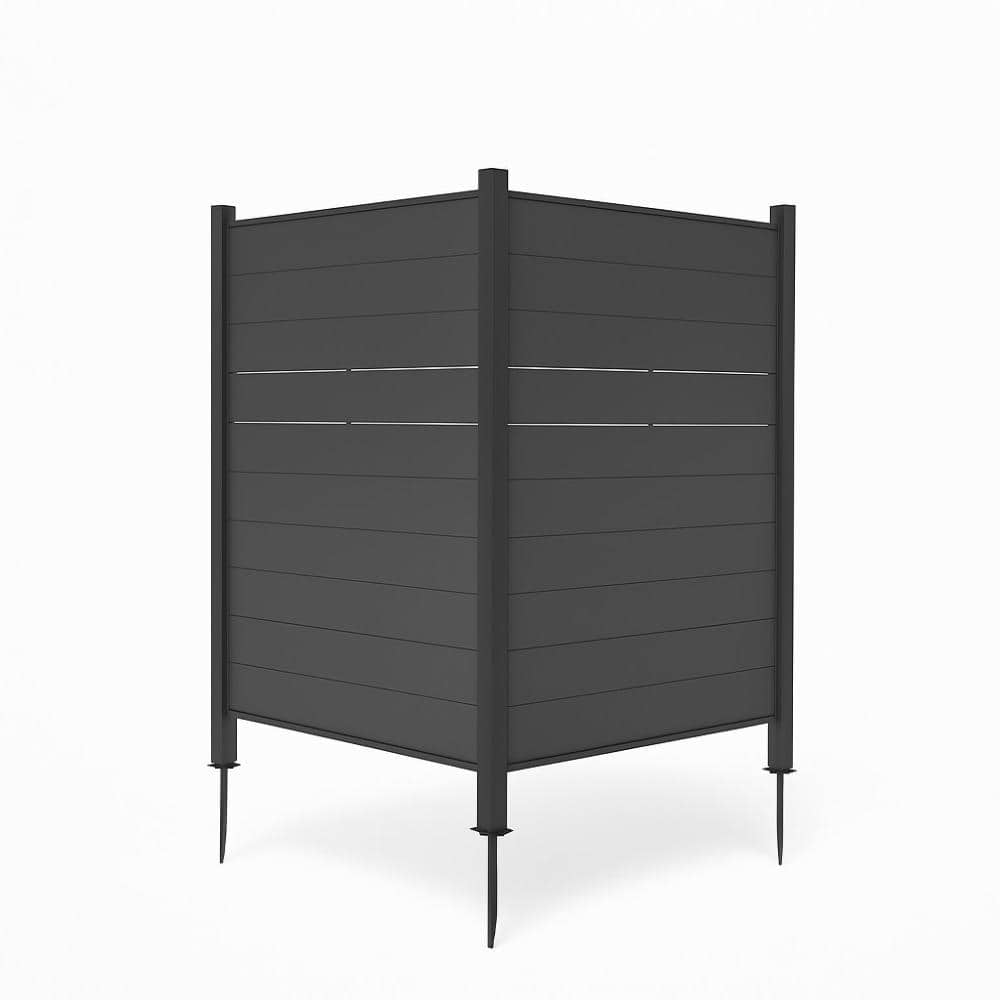 "50"" W x 50"" H 2 Panels Black Metal Outdoor Decorative Fences - Privacy Screens with Metal Stakes" price history on PriceWatchPro