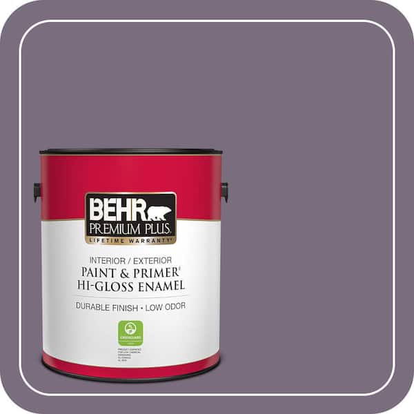 BEHR PREMIUM PLUS 1 gal. #MQ5-37 Composers Magic Hi-Gloss Enamel Interior/Exterior Paint & Primer