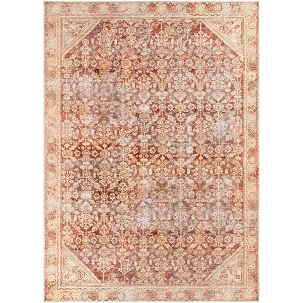 Artistic Weavers Tamika Camel/Rust 8 ft. x 10 ft. Traditional Indoor Machine-Washable Area Rug