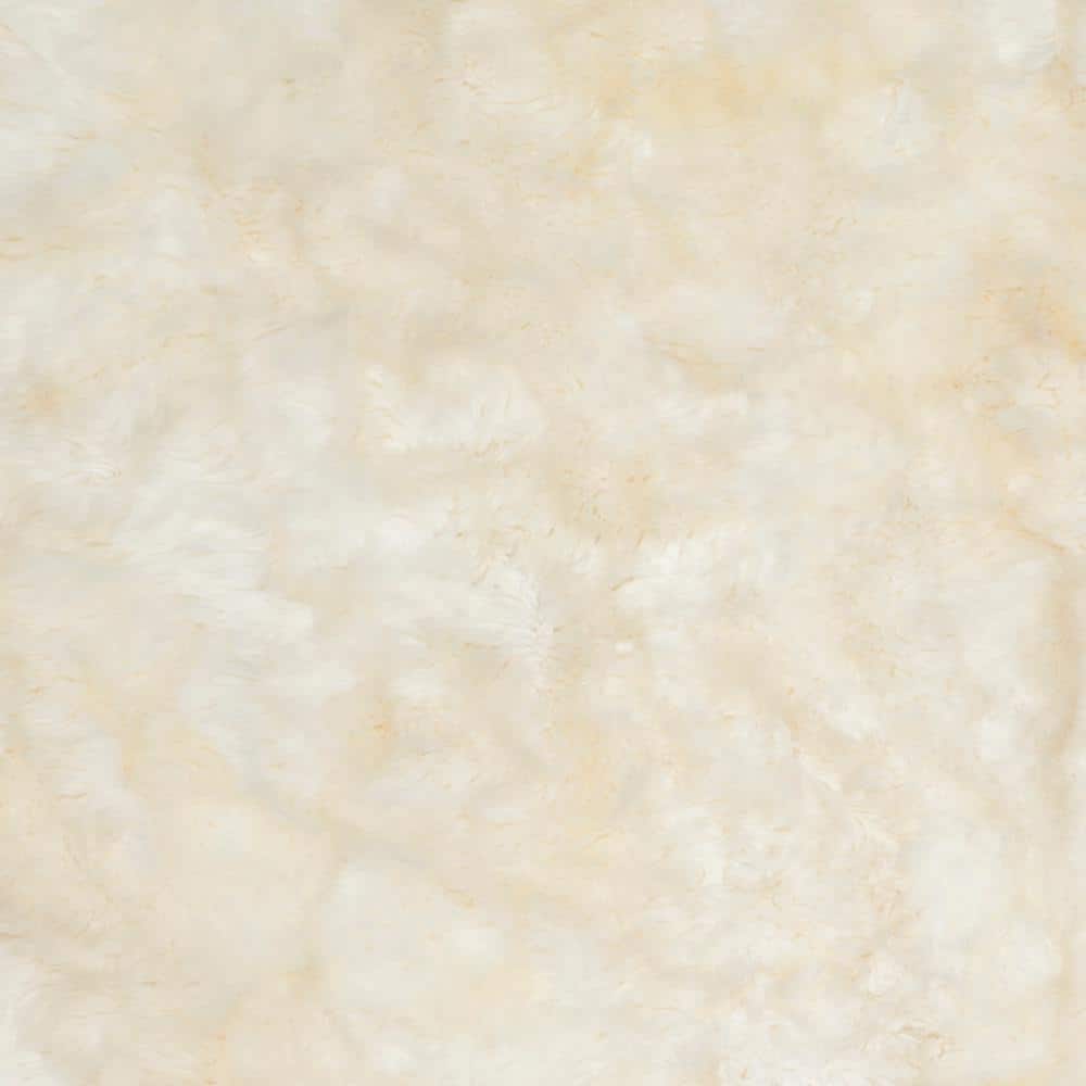 Luxurious White Sheepskin Shag Area Rug, 9' x 12'