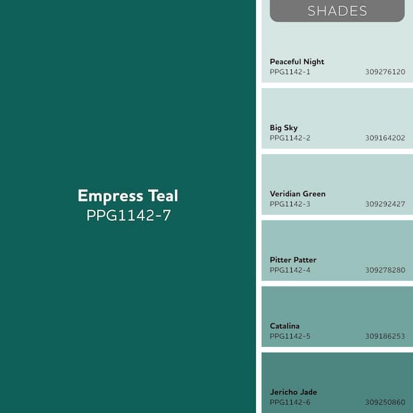 Glidden Premium 1 qt. PPG1142-7 Empress Teal Semi-Gloss Exterior