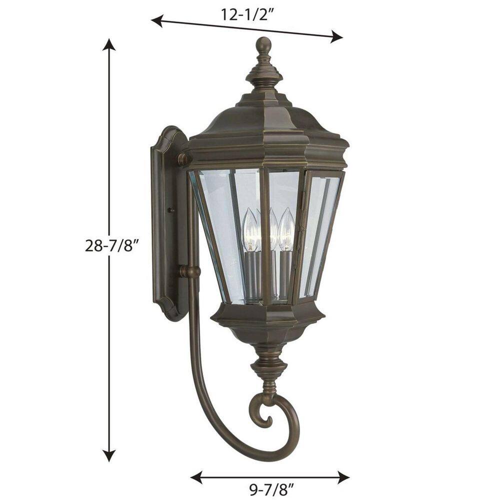 Crawford Oil Rubbed Bronze 3-Light Outdoor Wall Lantern