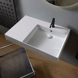 Teorema 2.0 Plus Wall Mounted Bathroom Sink in White